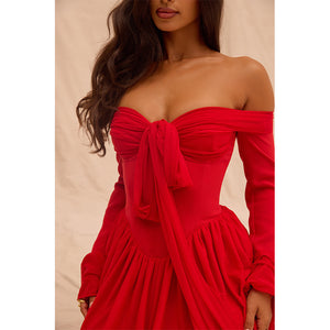 Ruby Off-the-Shoulder Corset Mini Dress