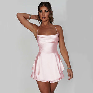 Mila Satin Mini Dress