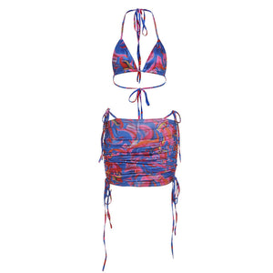 Morana Psychedelic Print Bandage Bikini Set