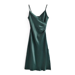 Zara  Green Slip Dress