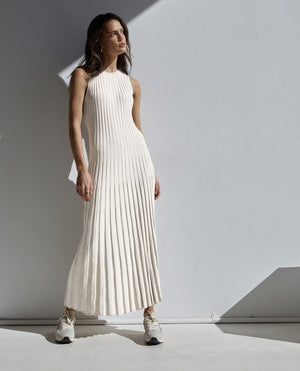 Camille Knit Pleat Maxi Dress