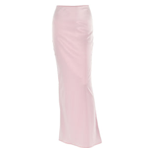 All-matching Sheath Long Satin Skirt