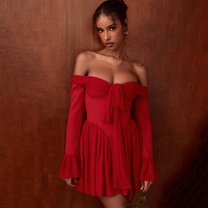 Ruby Off-the-Shoulder Corset Mini Dress