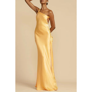 Aurelia Asymmetrical one-shoulder Maxi Gown