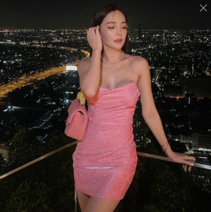 Women's Knitted Backless Strap Fashion Sexy Dress