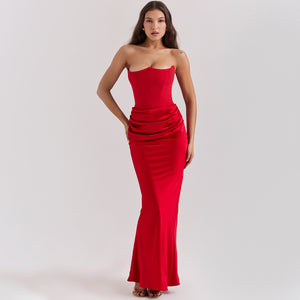 Isabelle Strapless Satin Gown