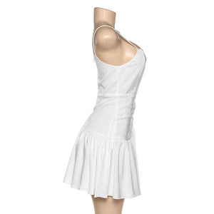 Lila Ruffle Hem Cami Mini Dress