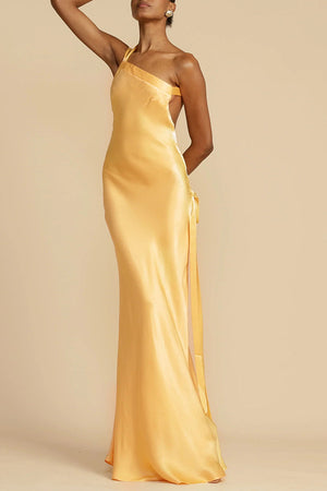 Aurelia Asymmetrical one-shoulder Maxi Gown