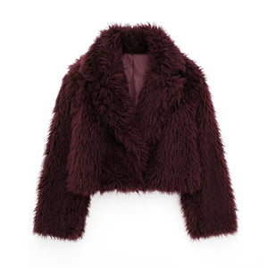 Liva-  Plum Fur Coat