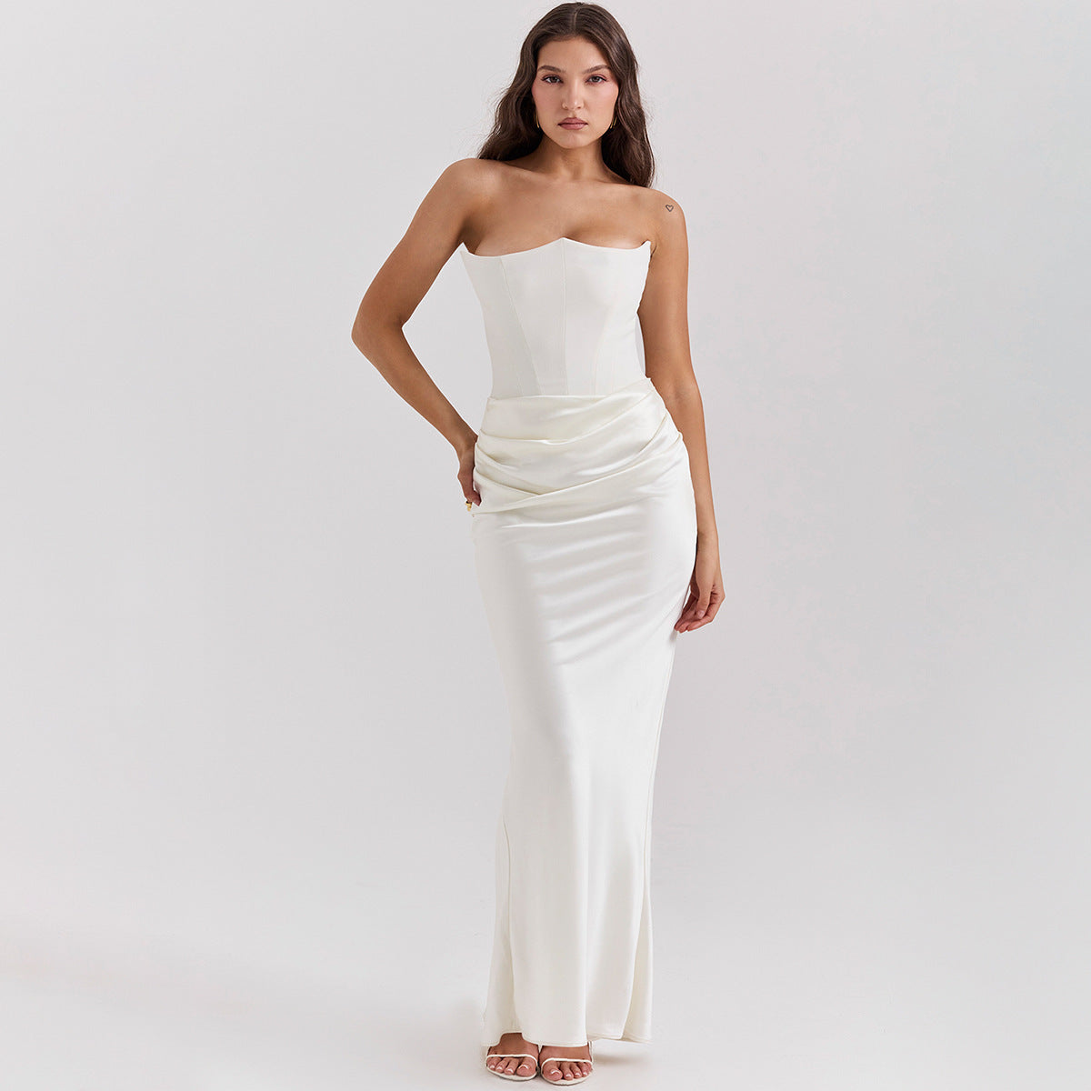 Isabelle Strapless Satin Gown