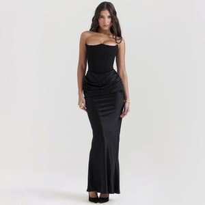 Isabelle Strapless Satin Gown