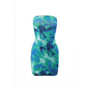 Primrose Mini Dress in Tropical Flower Print