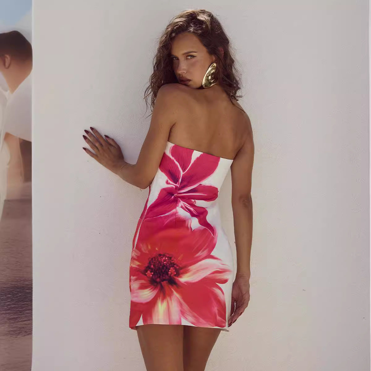 Primrose Mini Dress in Tropical Flower Print