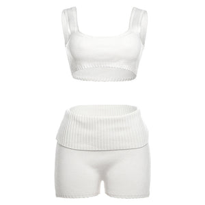 Kaia Knit Crop Top & Shorts Set