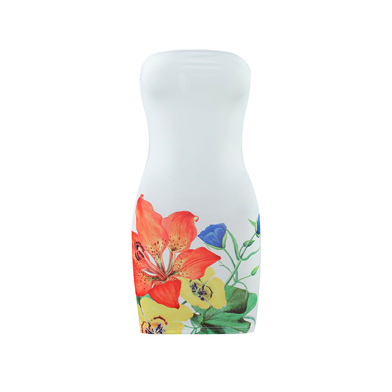 Primrose Mini Dress in Tropical Flower Print