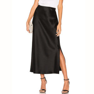 Rosalind Satin Bias Cut Maxi Skirt