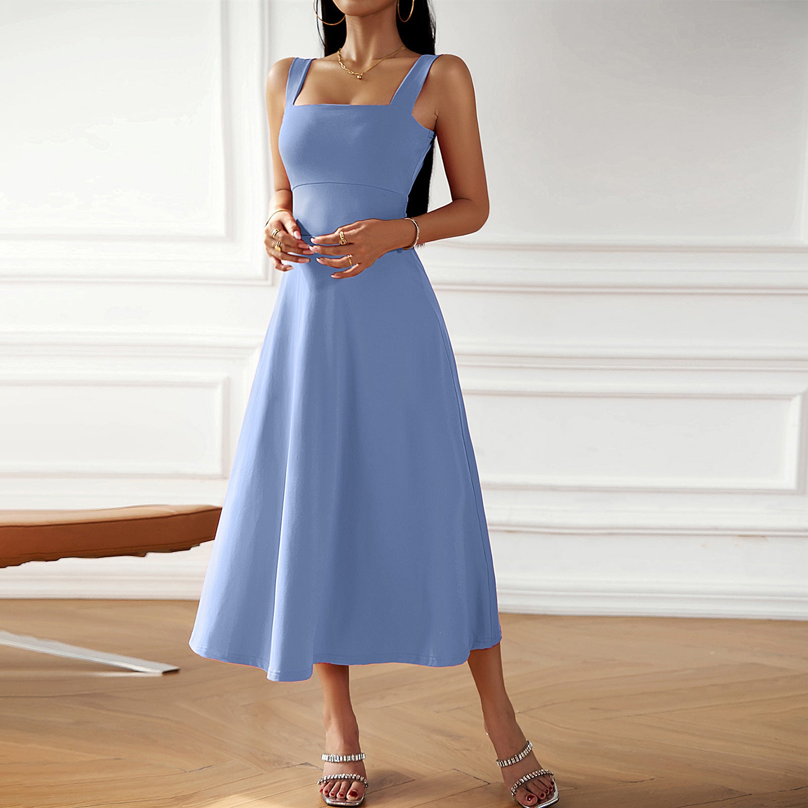 Brooklyn Square Neck Midi Dress