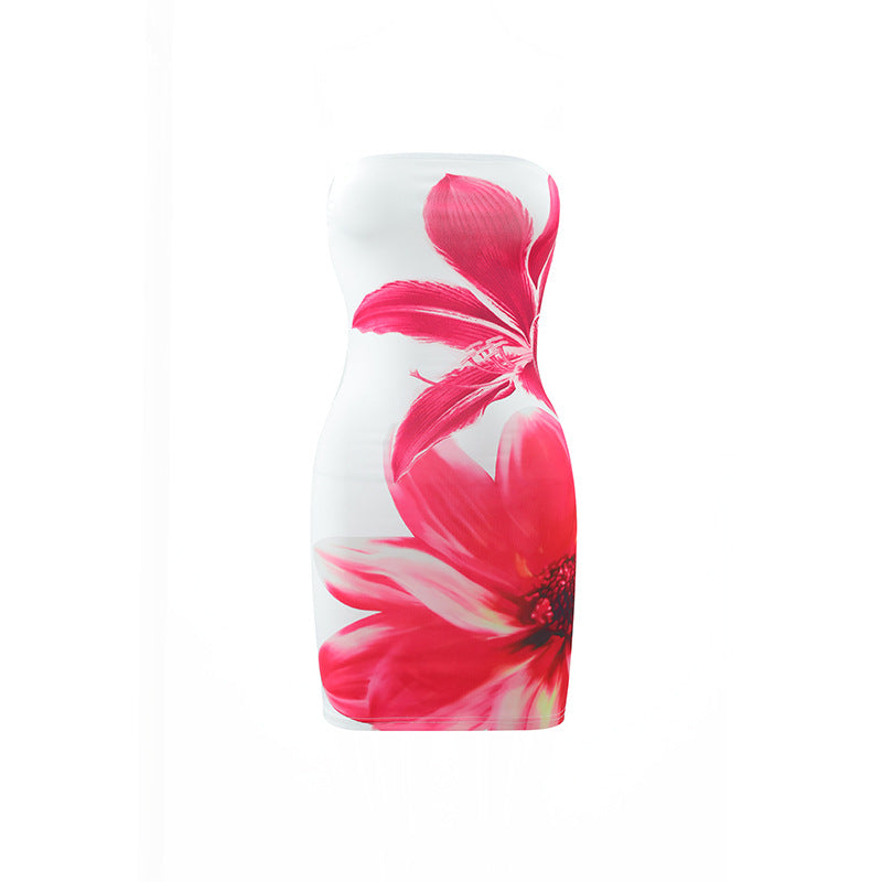 Primrose Mini Dress in Tropical Flower Print