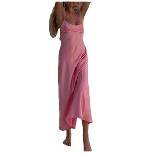 Evelyn Satin Slip Maxi Dress