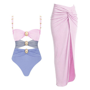 Melina Colorblock Cutout Swimsuit