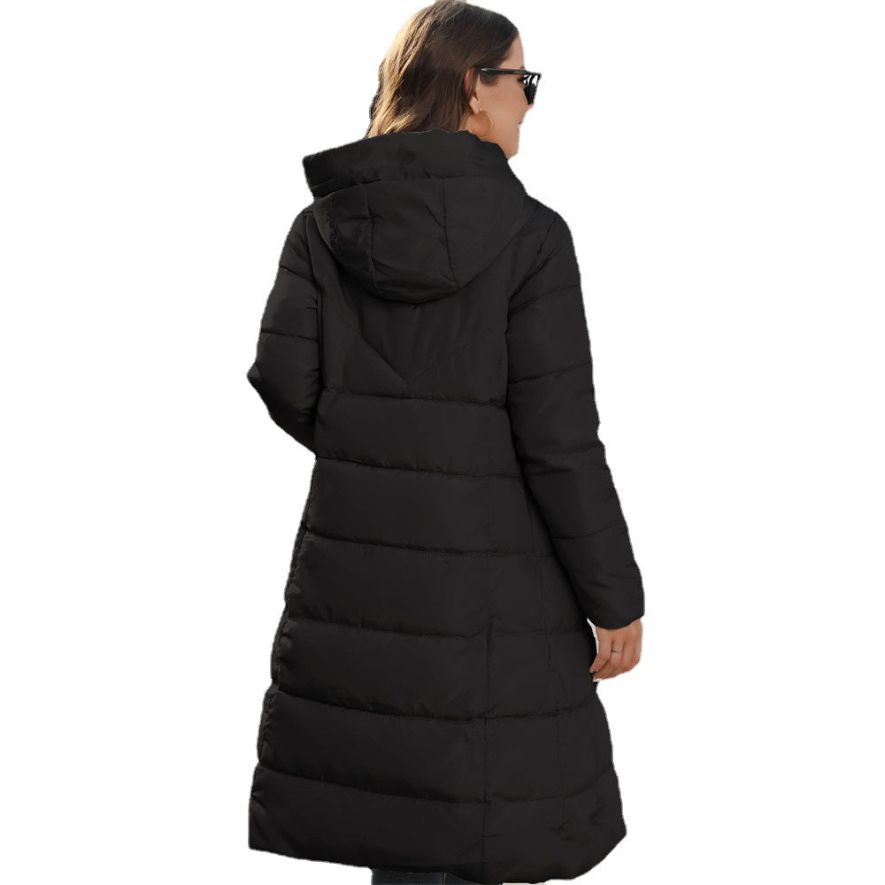 Gaia - Hooded Puffa Long Line Jacket