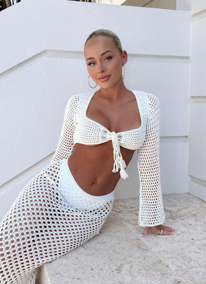 Olivia - Crochet Crop Top and Skirt Set