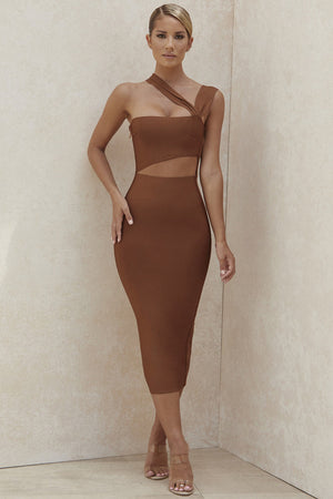 Bandage Dress with Asymmetrical Neckline - Hemm 