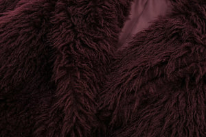 Liva-  Plum Fur Coat