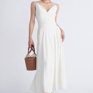 Mirabelle Mesh Embroidered A-Line Maxi Dress