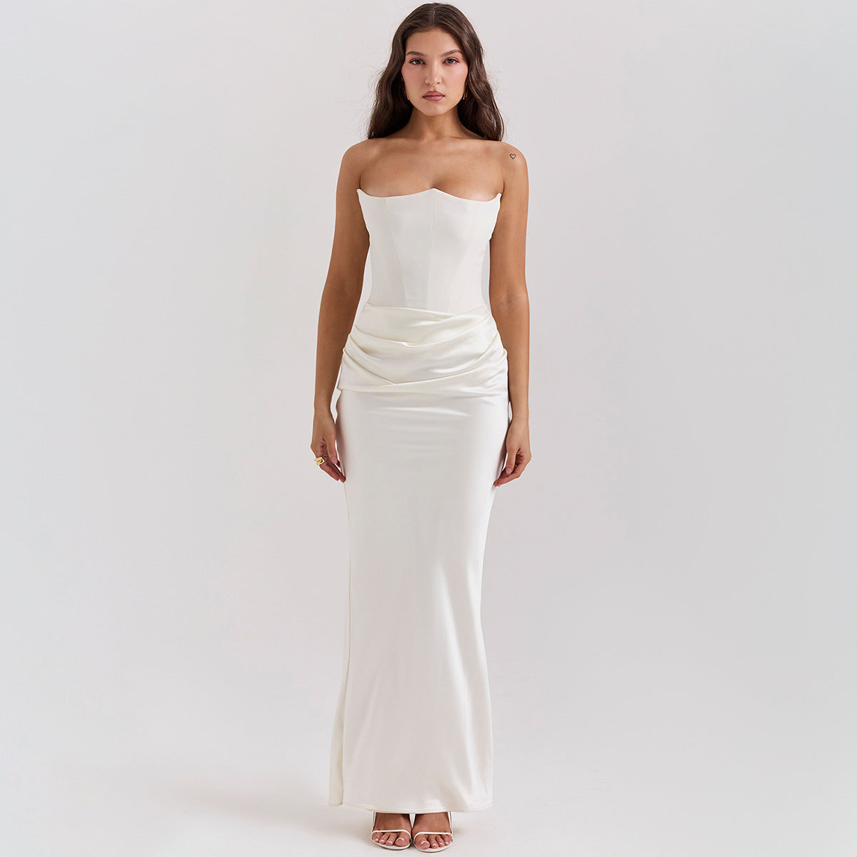 Isabelle Strapless Satin Gown